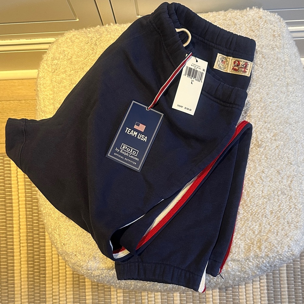 Polo by Ralph Lauren Olympics Team USA Navy Joggers with Red and White Accents